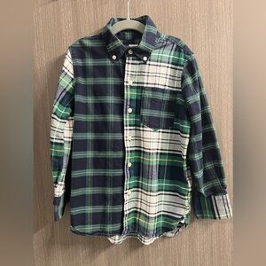 GAP kids plaid button down shirt